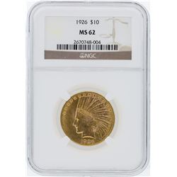 1926 NGC MS62 $10 Indian Head Eagle Gold Coin