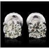 Image 1 : 14KT White Gold 0.98ctw Diamond Solitaire Earrings