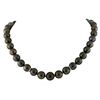 Image 1 : Tahitian Cultured Pearl Necklace With Diamond Clasp