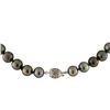 Image 2 : Tahitian Cultured Pearl Necklace With Diamond Clasp