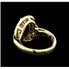 Image 3 : 1.00ct Blue Sapphire and Diamond Ring - 14KT Yellow Gold