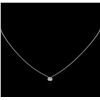 Image 1 : 0.25ct Diamond Necklace - 14KT White Gold