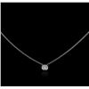 Image 2 : 0.25ct Diamond Necklace - 14KT White Gold