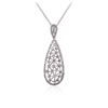 Image 1 : 14KT White Gold 1.72ctw Diamond Pendant With Chain