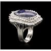 Image 3 : 14KT White Gold 15.08ct Sapphire and Diamond Ring