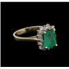 Image 1 : 1.85ct Emerald and Diamond Ring - 14KT White Gold