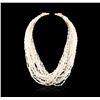 Image 1 : 14KT Yellow Gold Pearl and Diamond Necklace