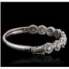 Image 4 : 14KT White Gold 2.74ctw Diamond Bangle Bracelet