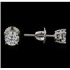Image 2 : 1.05ctw Diamond Stud Earrings - 14KT White Gold