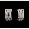 Image 1 : 14KT White Gold 0.20ctw Diamond Earrings