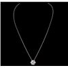 Image 2 : 14KT White Gold 2.10ctw Diamond Pendant With Chain