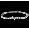 Image 2 : 14KT White Gold 5.13ctw Diamond Tennis Bracelet