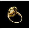 Image 3 : 1.45ct Opal and Diamond Ring - 18KT Yellow Gold
