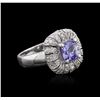 Image 2 : 14KT White Gold 1.52ct Tanzanite and Diamond Ring