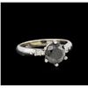 Image 1 : 14KT White Gold 1.50ct Black Diamond Ring