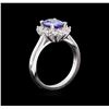 Image 3 : 1.58ct Tanzanite and Diamond Ring - 14KT White Gold