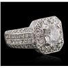 Image 2 : 14KT White Gold 5.79ctw Diamond Ring