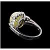 Image 3 : 3.28ct Opal and Diamond Ring - 14KT White Gold