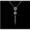 Image 1 : 0.15ctw Diamond Necklace - 14KT Yellow Gold