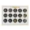 Image 1 : 1950-1964 Sealed US Franklin Half Dollar Proof Set Silver Coins