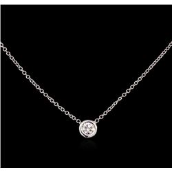 0.25ct Diamond Necklace - 14KT White Gold