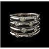 Image 2 : 14KT White Gold 0.84ctw Diamond Ring