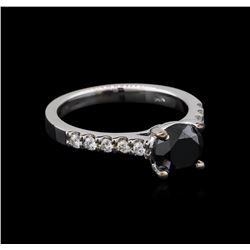 1.92ctw Black Diamond Ring - 14KT White Gold