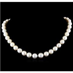 South Sea Cultured Pearl Necklace with 14KT Yellow Gold Diamond Clasp