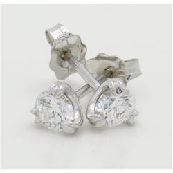 0.50ctw Diamond Stud Earrings - 14K White Gold