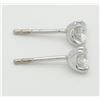 Image 5 : 0.50ctw Diamond Stud Earrings - 14K White Gold