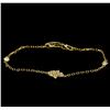 Image 1 : 0.10ctw Diamond Bracelet - 14KT Yellow Gold