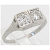 Image 6 : 0.55ctw Vintage Diamond Ring - 18KT White Gold