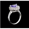 Image 3 : 2.01ct Tanzanite and Diamond Ring - 14KT White Gold