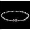 Image 2 : 2.20ctw Diamond Tennis Bracelet - 14KT White Gold