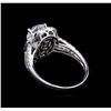 Image 3 : 1.71ct Aquamarine and Diamond Ring - 14KT White Gold