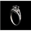 Image 4 : 2.00ctw Black Diamond Ring - 14KT White Gold