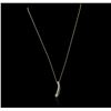 Image 2 : 14KT Yellow Gold 0.30ct Diamond Pendant With Chain