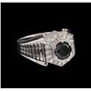 Image 1 : 2.55ctw Black Diamond Ring - 14KT White Gold