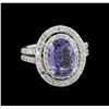 Image 1 : 14KT White Gold 1.92ct Tanzanite and Diamond Ring