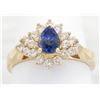 Image 3 : 0.92ct Sapphire and Diamond Ring - 14KT Yellow Gold