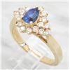 Image 7 : 0.92ct Sapphire and Diamond Ring - 14KT Yellow Gold