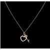 Image 2 : 0.45ctw Diamond Necklace - 14KT Rose Gold