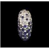 Image 1 : 2.25ctw Sapphire and Diamond Pendant - 18KT White Gold