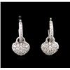 Image 1 : 0.45ctw Diamond Earrings - 18KT White Gold
