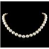Image 1 : South Sea Cultured Pearl Necklace with 14KT Yellow Gold Diamond Clasp