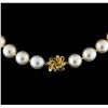 Image 2 : South Sea Cultured Pearl Necklace with 14KT Yellow Gold Diamond Clasp