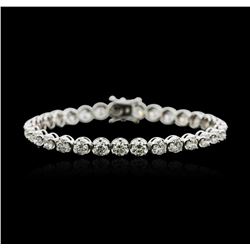 18KT White Gold 9.66ctw Diamond Tennis Bracelet