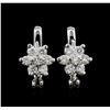 Image 1 : 14KT White Gold 0.50ctw Diamond Earrings