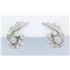 Image 2 : 0.79ctw Vintage Diamond Earrings - 14KT White Gold