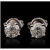 Image 1 : 14KT White Gold 1.31ctw Diamond Stud Earrings